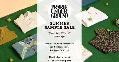 Prairie Underground Summer Sample Sale 