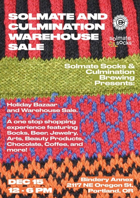 Solmate Socks and Culmination Brewing Warehouse Sale