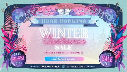 Collage HUGE HONKING WINTER CLEARANCE SALE