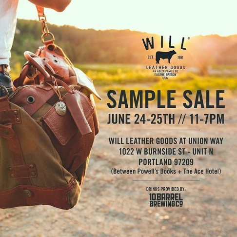 Will leather goods sample sale